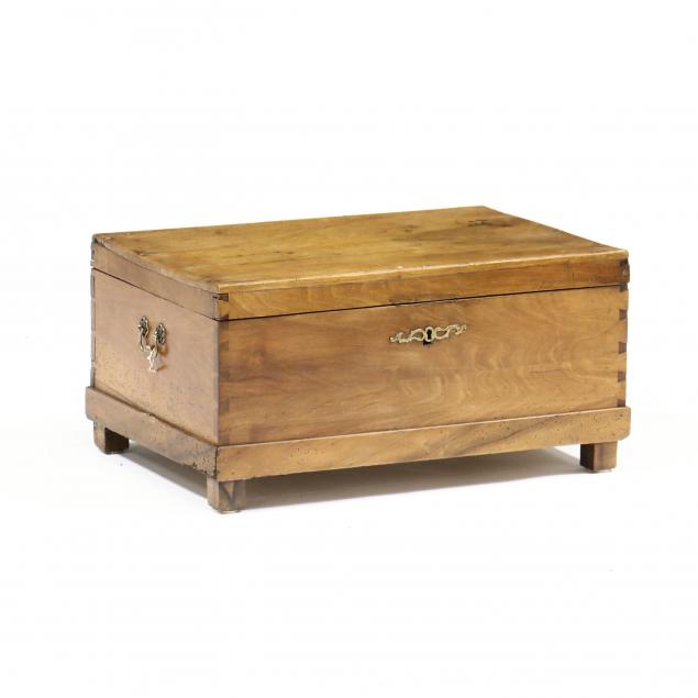 Appraisal: GEORGE III SUGAR CHEST Circa appears to be butternut wood