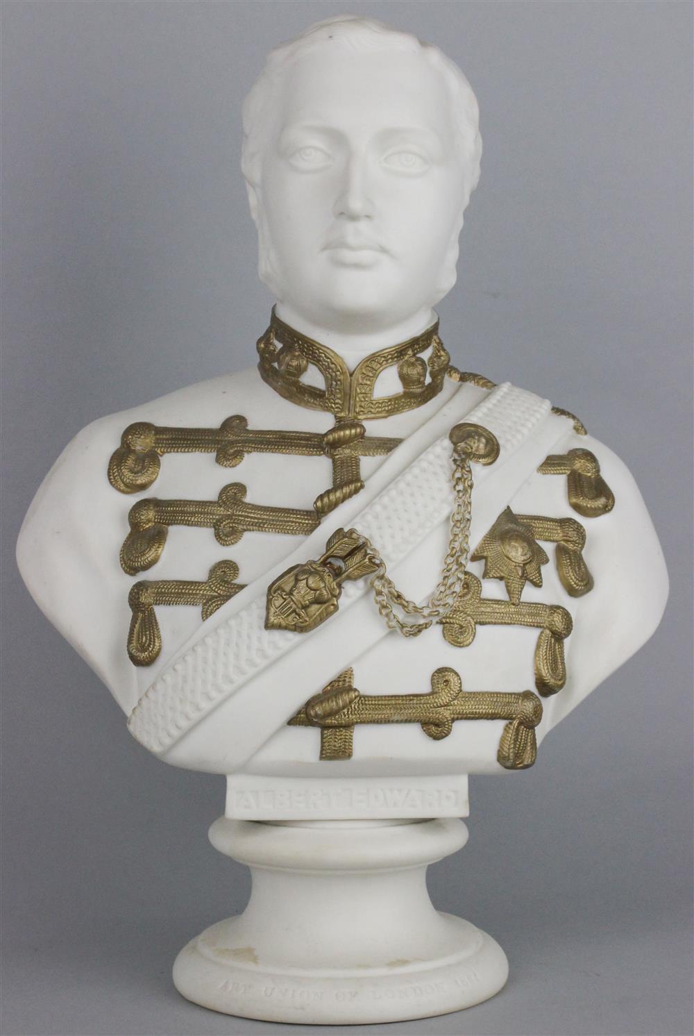 Appraisal: COPELAND PARCEL GILT PARIAN BUST ALBERT EDWARD THE PRINCE OF