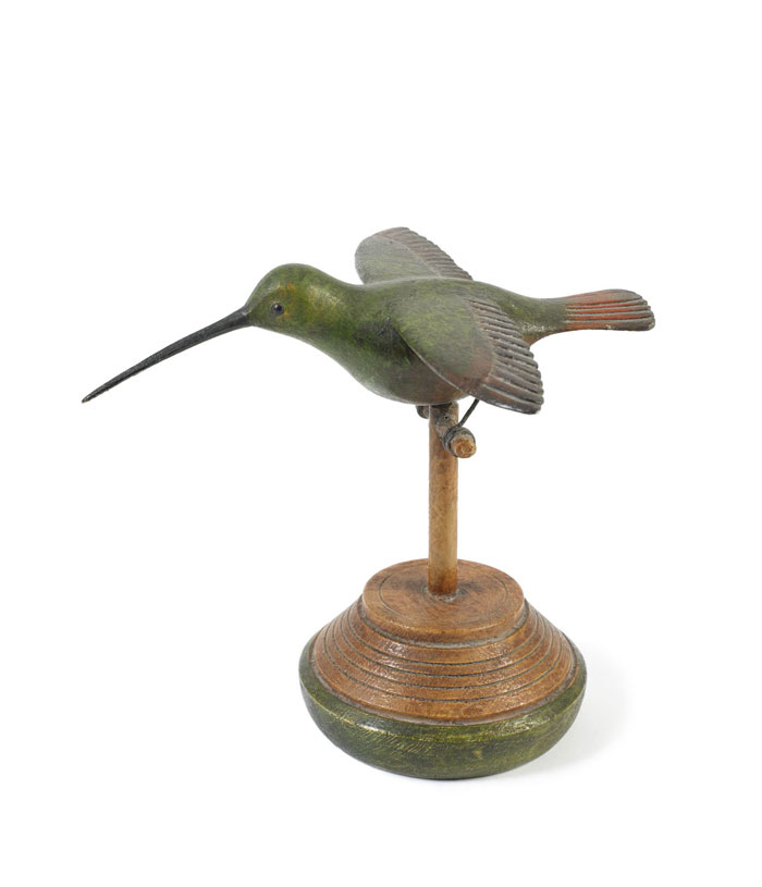 Appraisal: CAPEVILLE VIRGINIA CARVED AND PAINTED HUMMINGBIRD IN FLIGHT BY FRANK