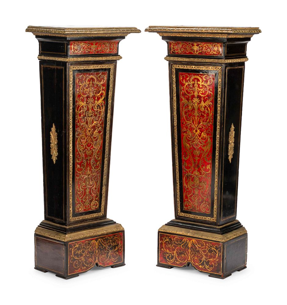 Appraisal: A Pair of Napoleon III Gilt Bronze Mounted Boulle Marquetry