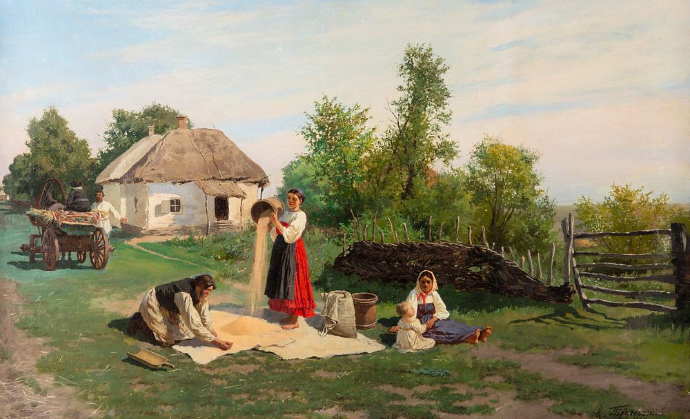 Appraisal: KONSTANTIN TRUTOVSKY UKRAINIAN - KONSTANTIN TRUTOVSKY UKRAINIAN - Summer Chores