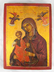 Appraisal: A large Greek icon of the Virgin and Child x