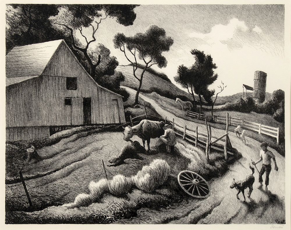 Appraisal: Thomas Hart Benton The Benton Farm THOMAS HART BENTON -