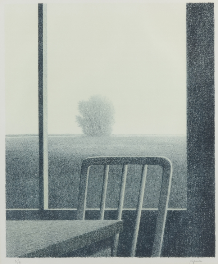 Appraisal: KIPNISS Robert American - Chair by the Window with Landscape