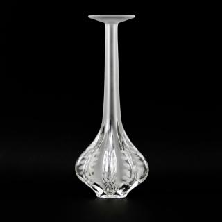 Appraisal: Lalique Crystal Claude Vase Lalique Crystal Claude Vase Signed Good