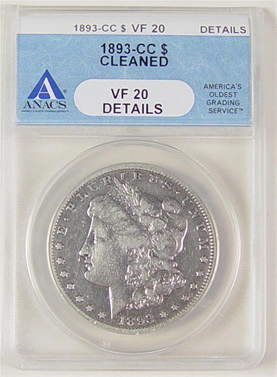 Appraisal: -CC Morgan Dollar Anacs certified and graded VF - details