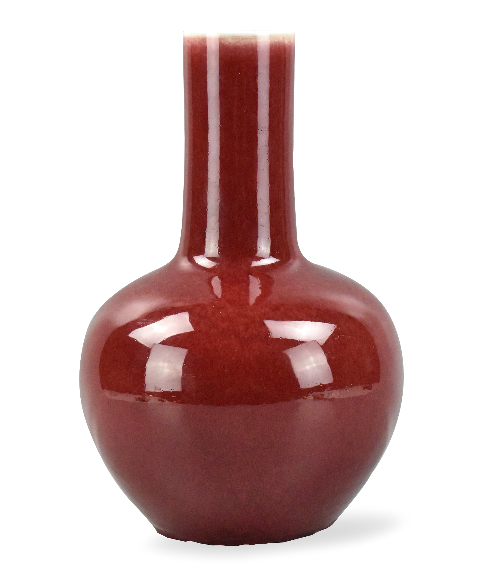 Appraisal: A Chinese red glazed globular vase dating from the th