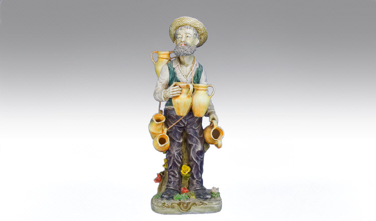 Appraisal: Large Capodimonte Style Figure of a Street Vendor