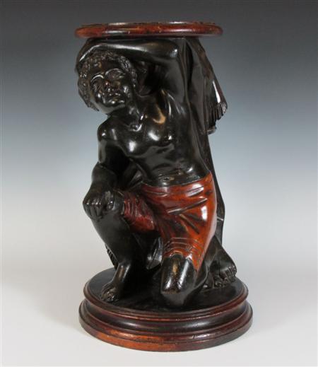 Appraisal: A th century Venetian style carved wood torchere of a