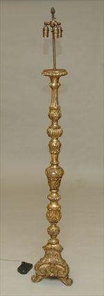 Appraisal: Flemish-Style Torchere Mounted as Lamp