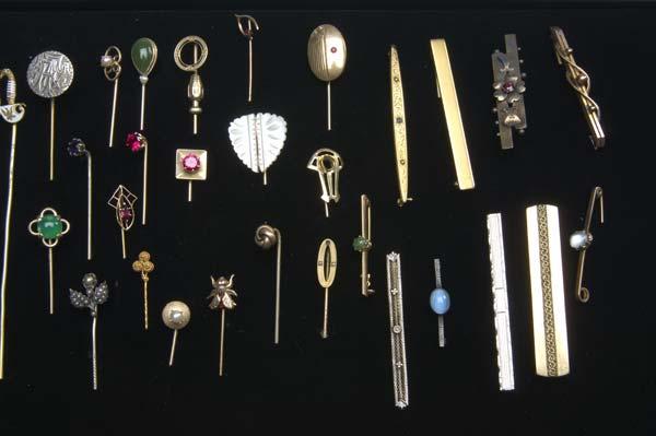 Appraisal: th EARLY th C PINS Thirty pieces includes bar pins