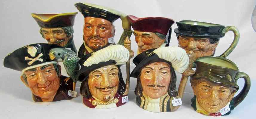 Appraisal: Royal Doulton Small Character Jugs Porthos D Paddy D Henry