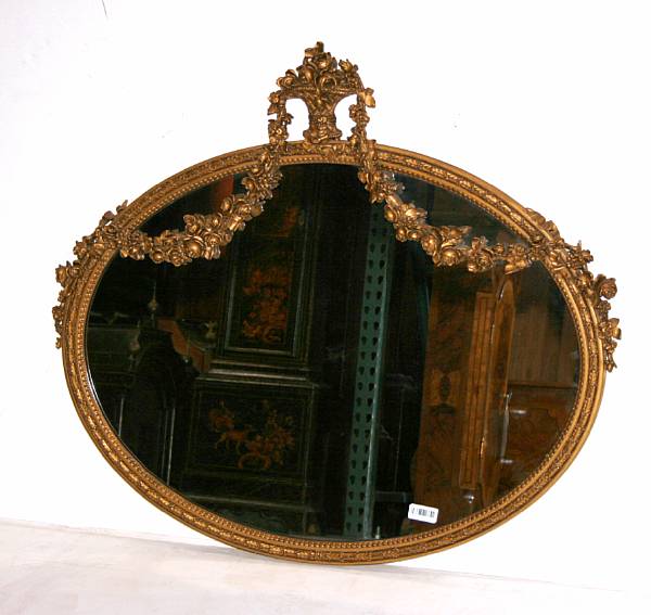 Appraisal: A Louis XVI style gilt composition mirror th century height