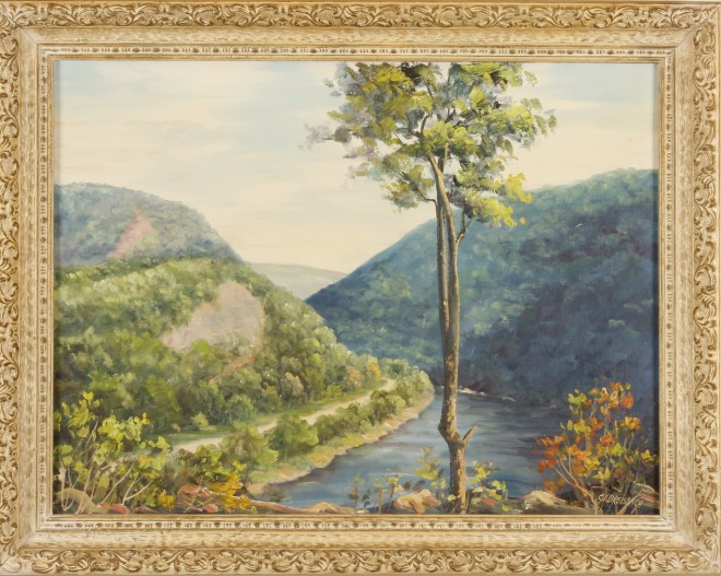 Appraisal: Delaware Water Gap oil on canvas board x SLR C