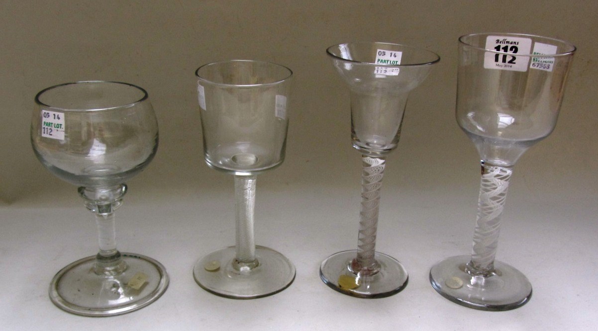 Appraisal: Four drinking glasses mid th century