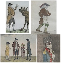 Appraisal: A Collection of Four framed Hand Colored Etchings by John