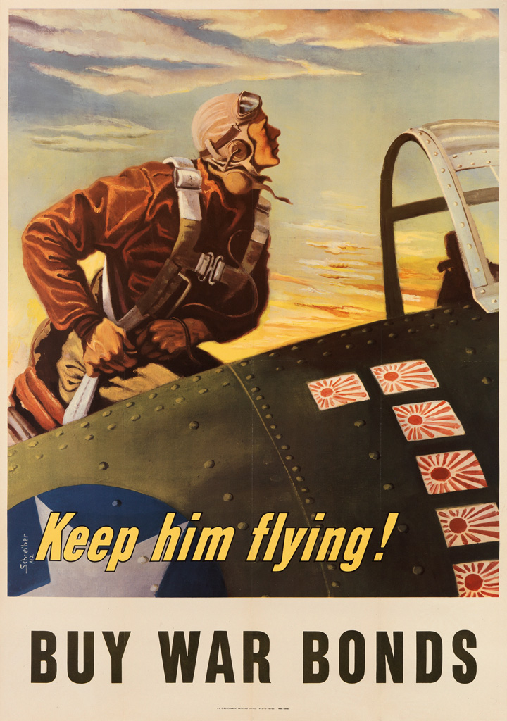 Appraisal: GEORGES SCHREIBER - KEEP HIM FLYING BUY WAR BONDS x