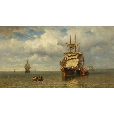 Appraisal: Thomas Bush Hardy - SHIPS AT REST British Oil on