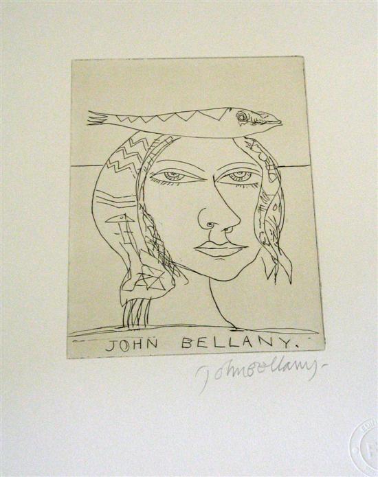 Appraisal: John Bellany Scottish b 'Woman with fish' etching signed in