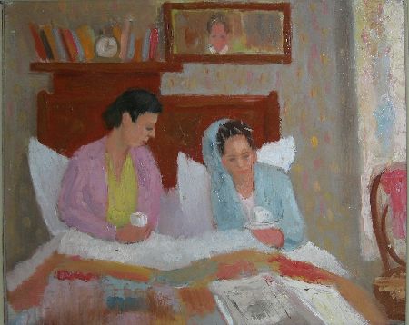 Appraisal: TH CENTURY SCOTTISH SCHOOL TEA IN BED Oil on board