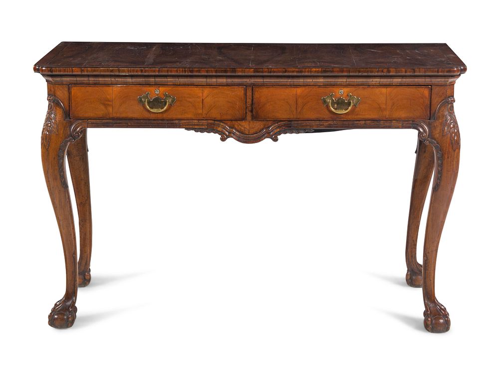 Appraisal: A George III Carved Mahogany Writing Table A George III