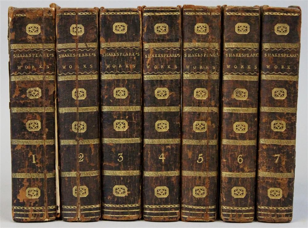 Appraisal: THEOBALD LEWIS ED THE WORKS OF SHAKESPEARE IN SEVEN VOLUMES