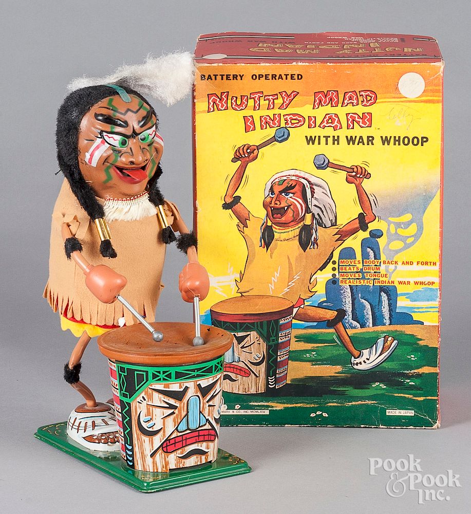 Appraisal: Marx battery operated Nutty Mad Indian Marx battery operated Nutty