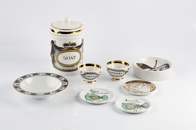 Appraisal: Piero Fornasetti Italian - A collection of eight items to