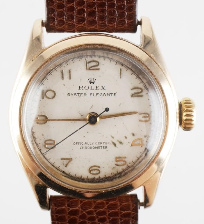 Appraisal: s gold Rolex Oyster Elegante wristwatch mm lugs Original crown