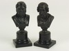 Appraisal: BUSTS - Pair of cast spelter busts depicting Homer and