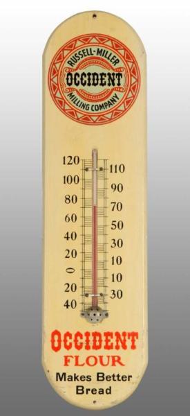 Appraisal: Wooden Occident Flour Thermometer Description Circa to A few very