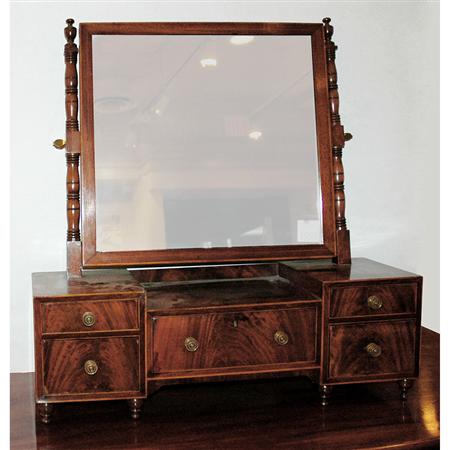 Appraisal: Federal Inlaid Mahogany Dressing Glass Estimate -