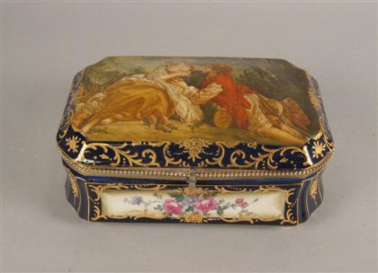 Appraisal: R S Prussian porcelain jewel casket In the Sevres style