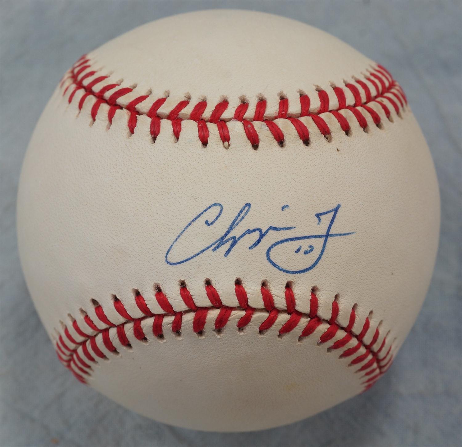 Appraisal: Chipper Jones autographed Rawlings National League ball sweet spot with