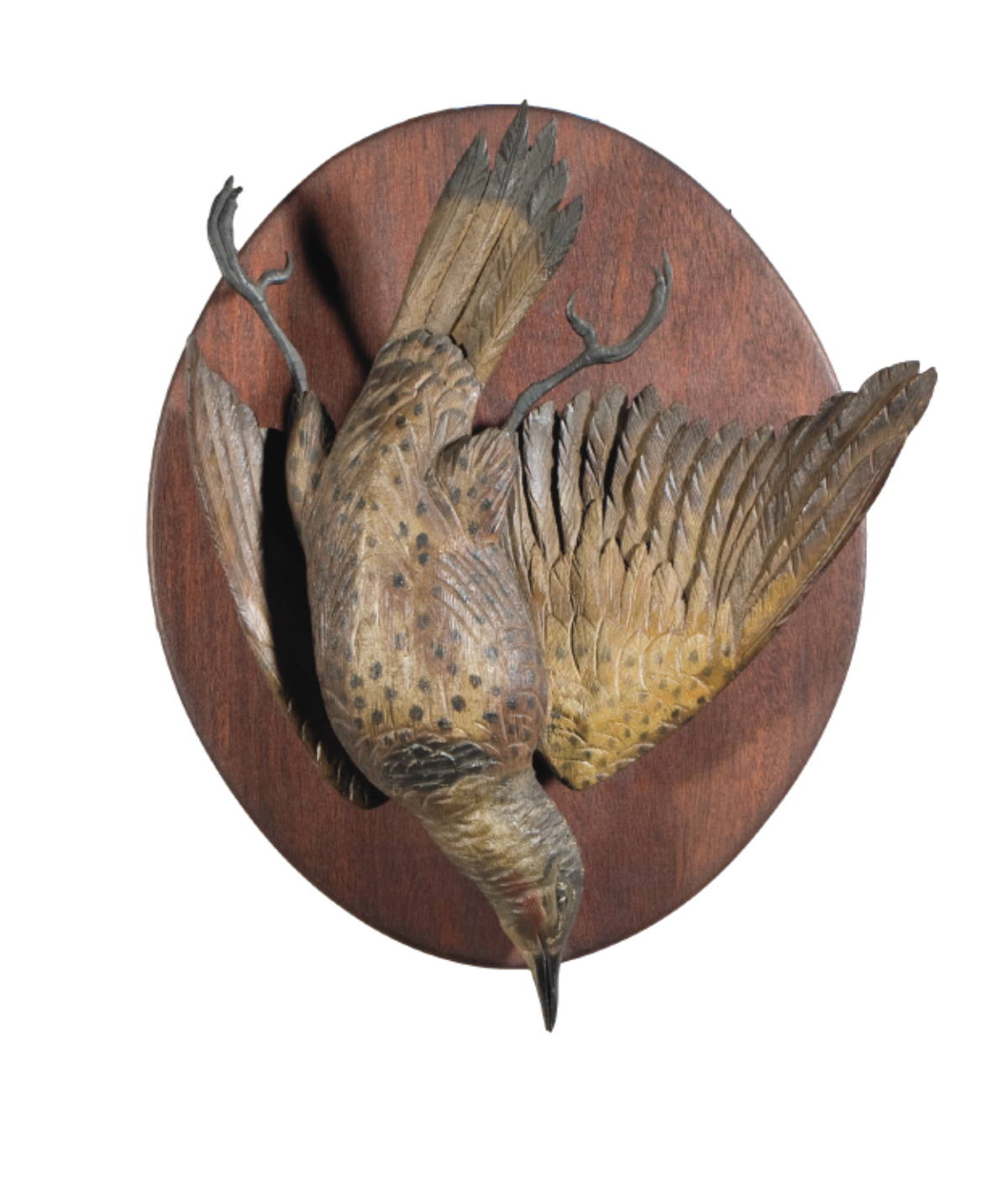 Appraisal: CARVED AND PAINTED FLICKER FROM THE SCHOOL OF ALEXANDER POPE