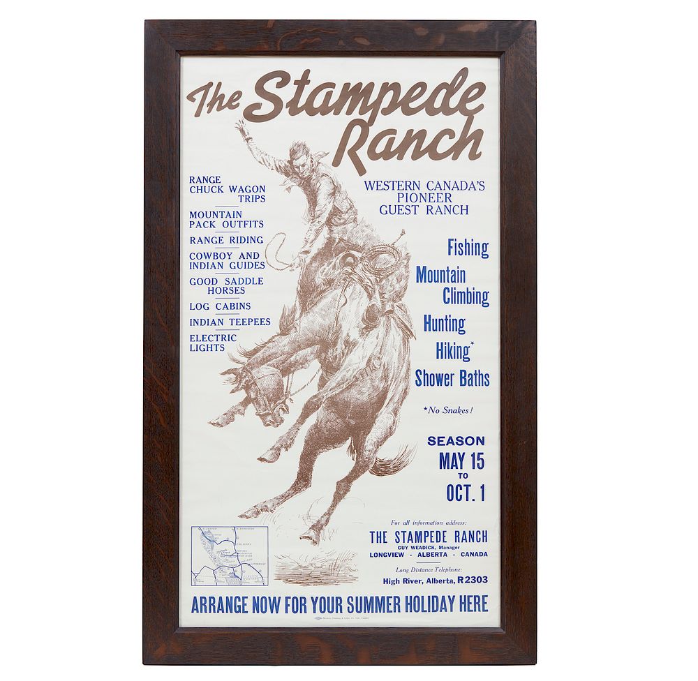 Appraisal: The Stampede Ranch Advertising Poster Framed advertising poster for The