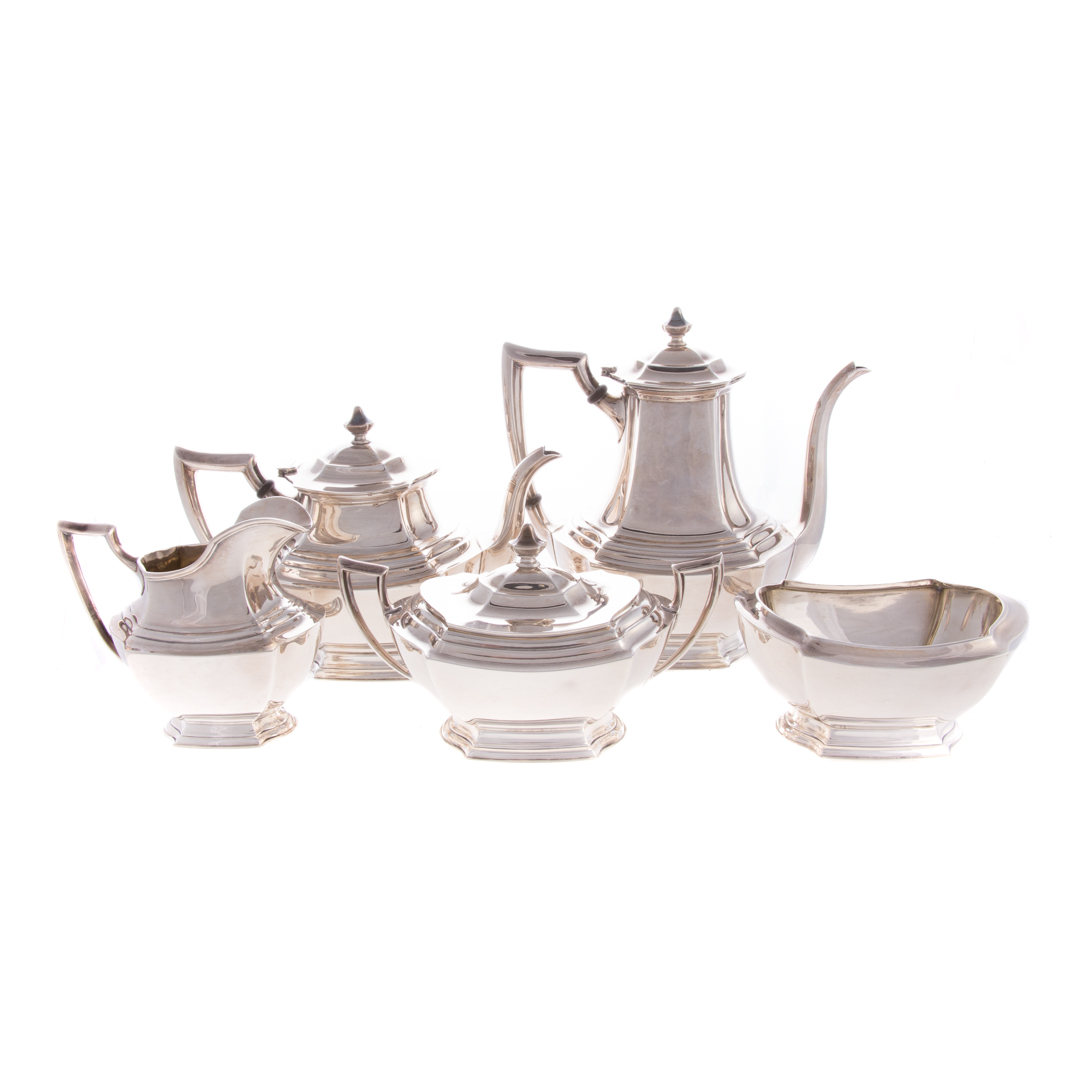 Appraisal: Wallace sterling silver -pc coffee tea service model comprising coffee