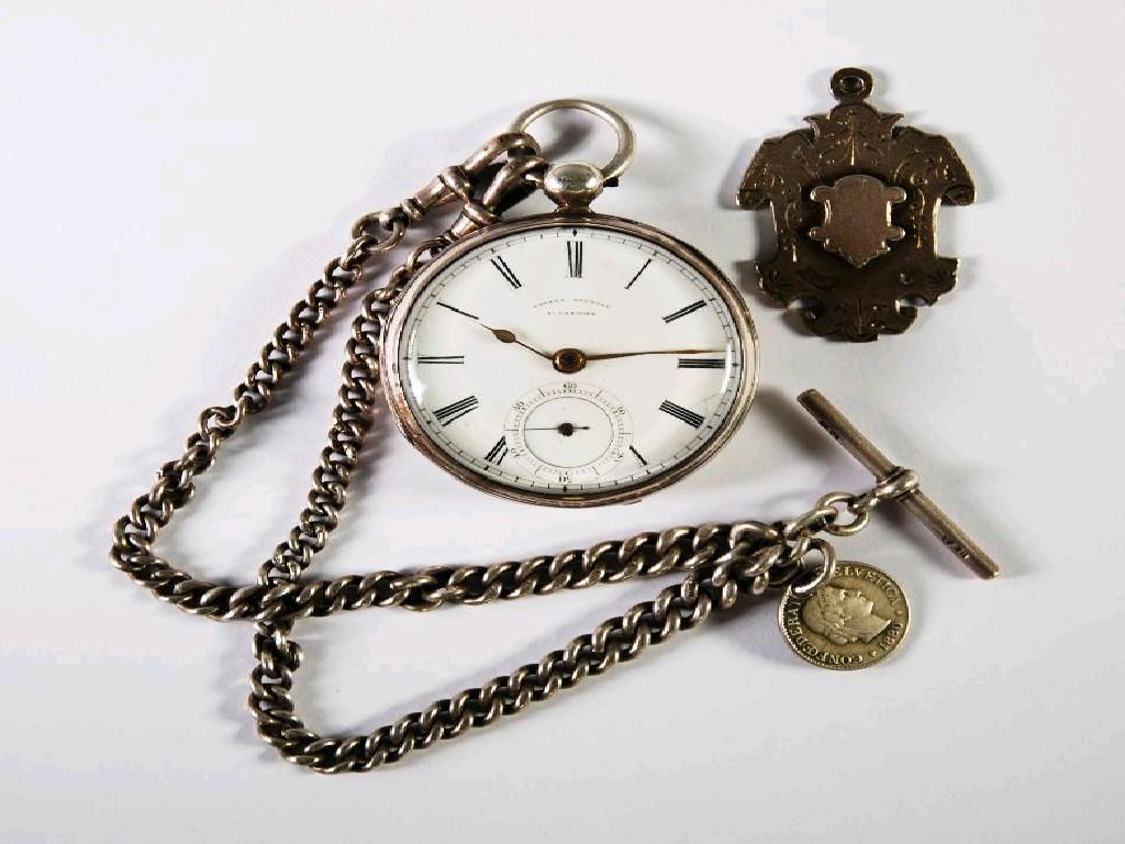 Appraisal: JANET H HAYTHER OLDHAM VICTORIAN SILVER OPEN FACED POCKET WATCH