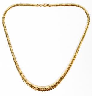 Appraisal: ITALIAN KT YELLOW GOLD HERRINGBONE NECKLACE L TW GR grams