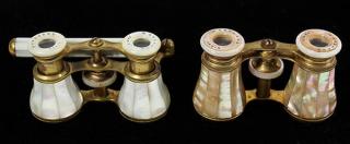 Appraisal: lot of Two pairs of French mother-of-pearl opera glasses each