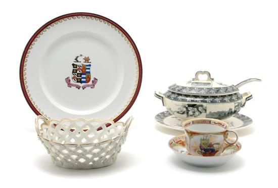 Appraisal: A Collection of English Ceramic Articles comprising a sauce tureen