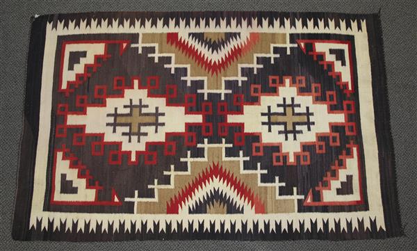 Appraisal: Navajo Crystal wool rug blanket weaving ca s x