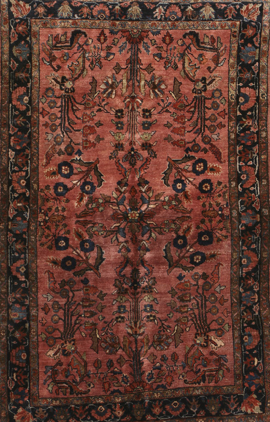 Appraisal: Sarouk Rug First Quarter th Century Shaded red ground with