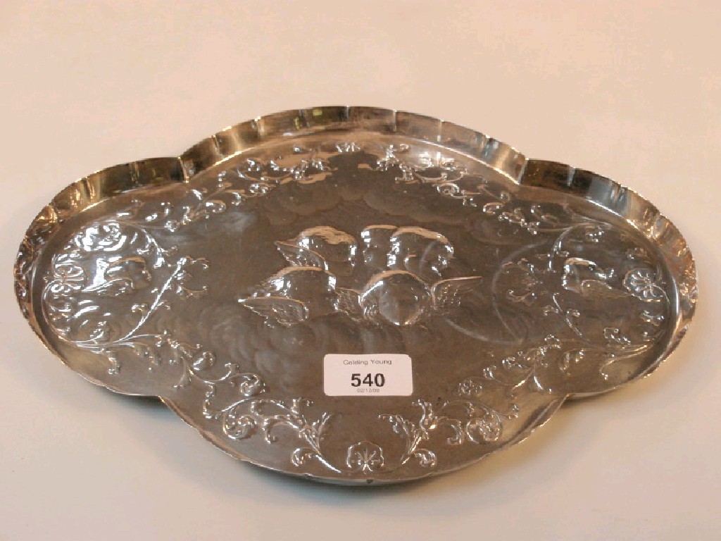 Appraisal: A late Victorian silver dressing table tray by William Comyns