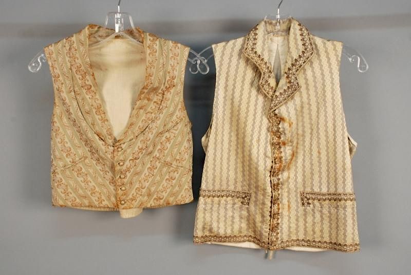 Appraisal: TWO GENTS SILK BROCADE WAISTCOATS LATE th C and c