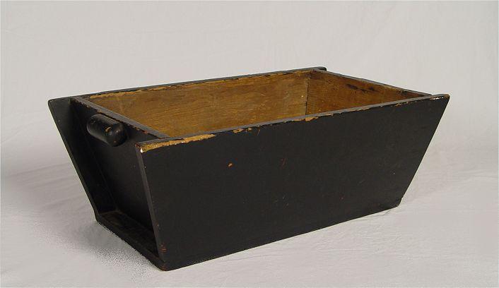 Appraisal: TH C PAINTED DOUGH BOX Canted sides with wood handles