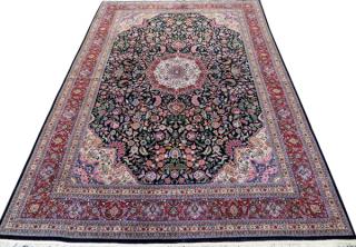 Appraisal: FINE SILK FOUNDATION PURE SILK PERSIAN CARPET VERY FINE SILK