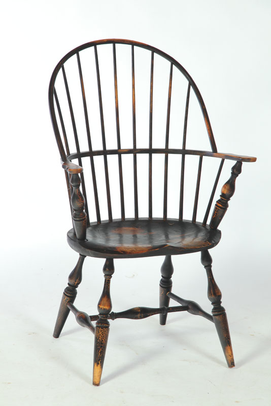 Appraisal: TWO WINDSOR-STYLE CHAIRS American late th century by Riverbend Co