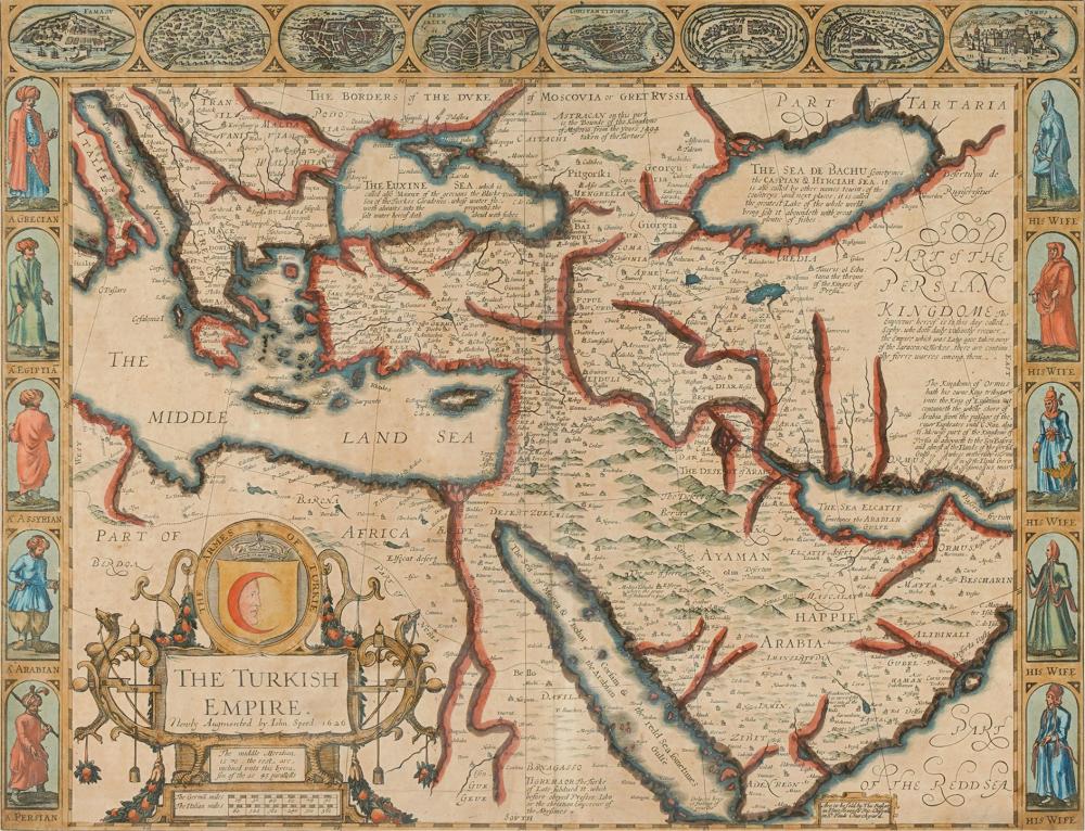 Appraisal: MAP OF THE TURKISH EMPIREdated lower left inscribed Newly augmented