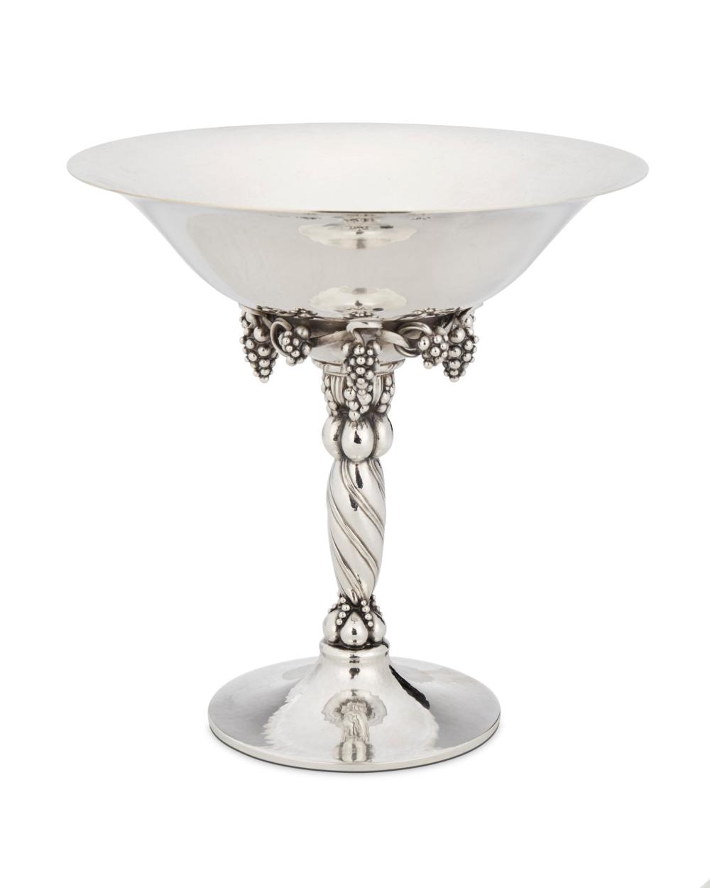 Appraisal: A Georg Jensen sterling silver grape compote No B Post-